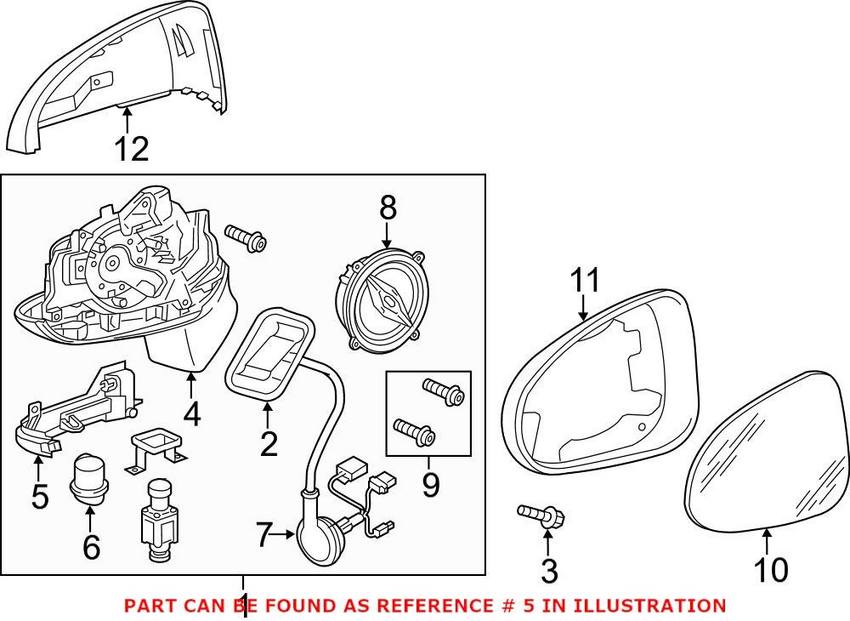 VW Turnsignal Lens - Passenger Side 7P6949102